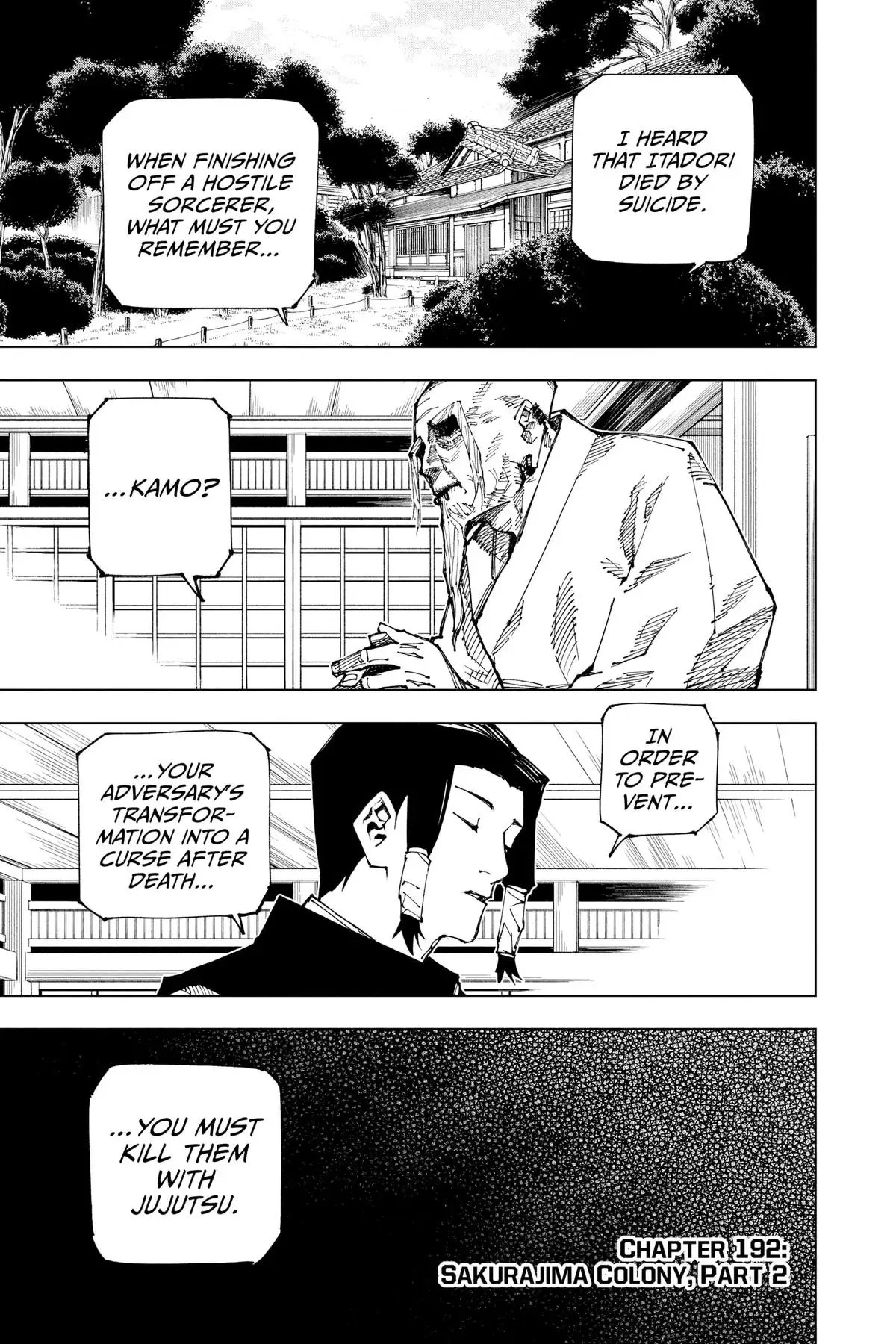 Read Jujutsu Kaisen Chapter 192 Page 1