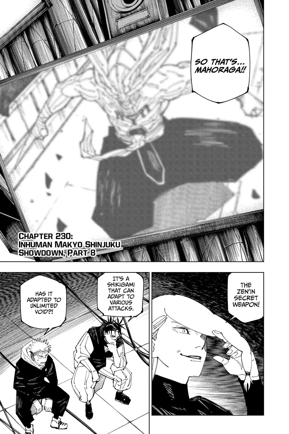 Read Jujutsu Kaisen Chapter 230 Page 1
