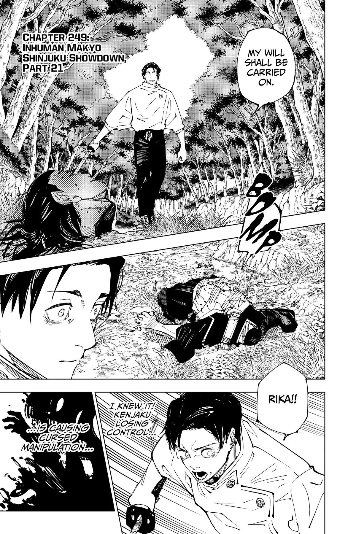 Read Jujutsu Kaisen Chapter 249 Page 1