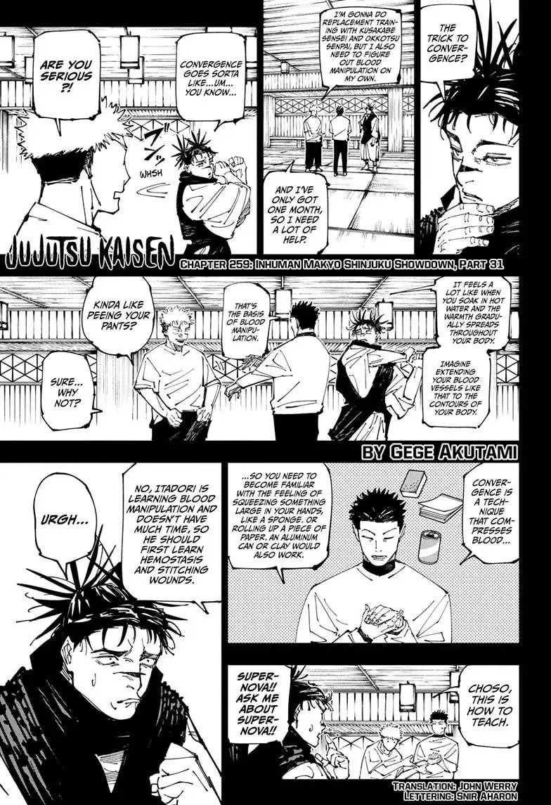 Read Jujutsu Kaisen Chapter 259 Page 1